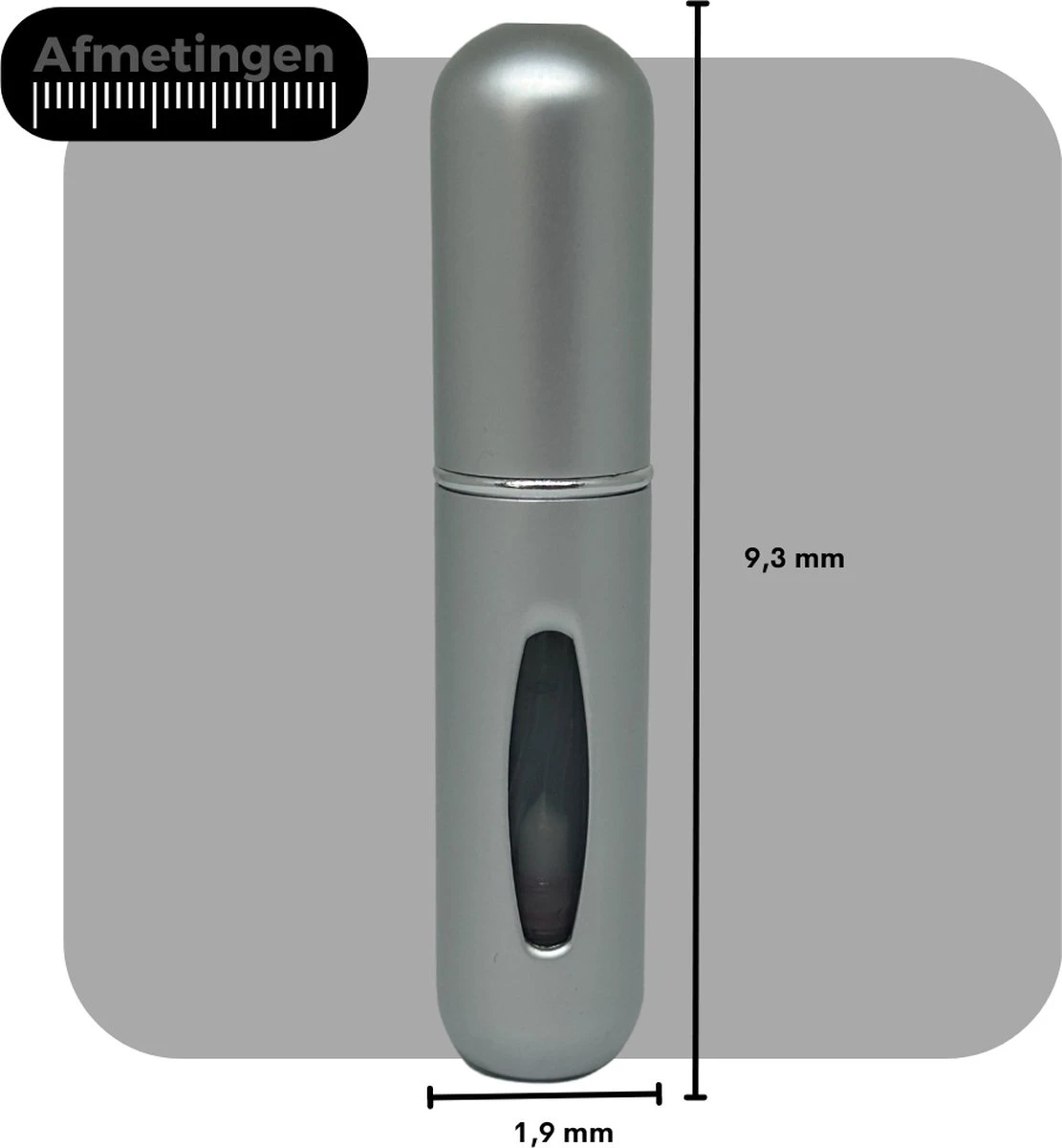 Cetins - Parfum Verstuiver Navulbaar - Mini Parfum Flesje - Reisflesje – Matt Grijs - 2 Cetins - Parfum Verstuiver Navulbaar - Mini Parfum Flesje - Reisflesje – Matt Grijs - - Afbeelding 2