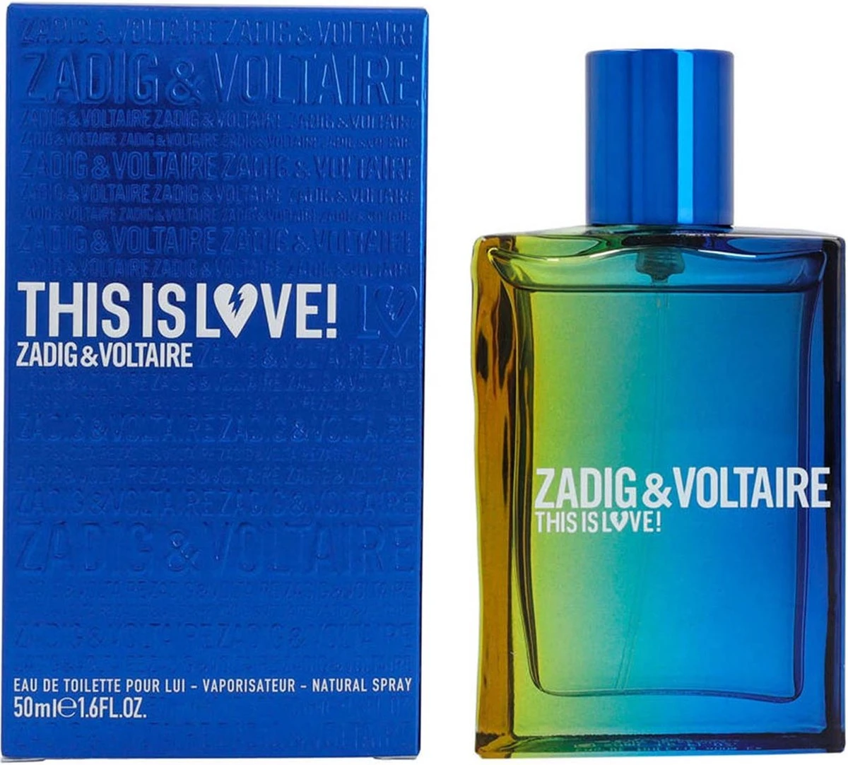 Zadig & Voltaire This Is Love! 50 Ml - Eau De Toilette - Herenparfum 12 Zadig & Voltaire This Is Love! 50 Ml - Eau De Toilette - Herenparfum - Afbeelding 12