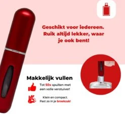Cetins - Parfum Verstuiver Navulbaar - Mini Parfum Flesje - Reisflesje – Matt Rood -Parfumwinkel 1200x1145 6