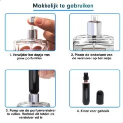 Mini Parfum Flesje | Lipstick Formaat Navulbare Parfum Verstuiver - Zwart -Parfumwinkel 1200x1200 495