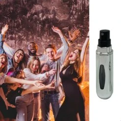 MaxedMore Navulbare Parfumverstuiver 5ml Zilver - 65 Keer Spraybare Parfum Verstuiver - Hervulbaar Tasverstuiver Voor Parfum - Meeneem Mini Geur Flesje Voor Op Reis - Lipstick Formaat Navulbaar Parfumflesje -Parfumwinkel 1200x1200 509
