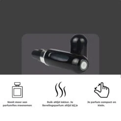 Cetins - Parfum Verstuiver Navulbaar - Mini Parfum Flesje - Reisflesje – Zwart -Parfumwinkel 1200x1200 534