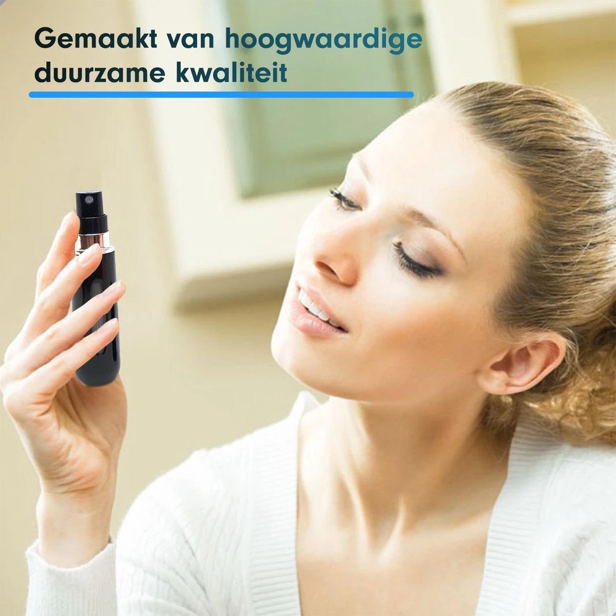 MaxedMore Navulbare Parfumverstuiver 5ml Zwart - 65 Keer Spraybare Parfum Verstuiver - Hervulbaar Tasverstuiver Voor Parfum - Meeneem Mini Geur Flesje Voor Op Reis - Lipstick Formaat Navulbaar Parfumflesje 7 MaxedMore Navulbare Parfumverstuiver 5ml Zwart - 65 Keer Spraybare Parfum Verstuiver - Hervulbaar Tasverstuiver Voor Parfum - Meeneem Mini Geur Flesje Voor Op Reis - Lipstick Formaat Navulbaar Parfumflesje - Afbeelding 7
