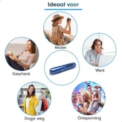 MaxedMore Navulbare Parfumverstuiver 5ml Blauw - 65 Keer Spraybare Parfum Verstuiver - Hervulbaar Tasverstuiver Voor Parfum - Meeneem Mini Geur Flesje Voor Op Reis - Lipstick Formaat Navulbaar Parfumflesje -Parfumwinkel 1200x1200 572