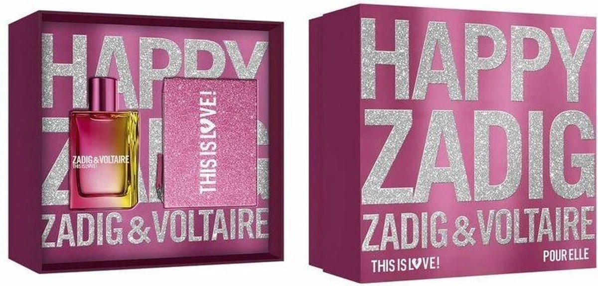 Zadig & Voltaire This Is Love! Giftset - 50 Ml Eau De Parfum + Toilettas - Geurengeschenkset