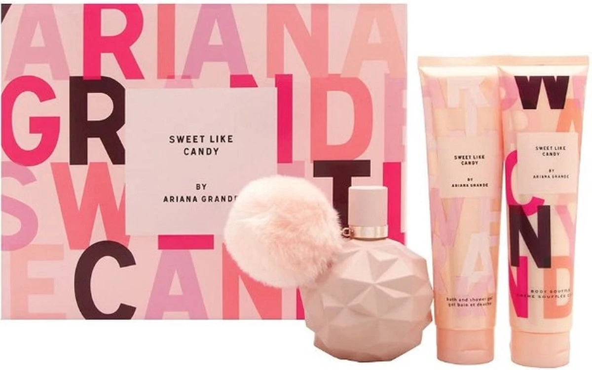 Ariana Grande Sweet Like Candy Eau De Parfum (edp) 100 Ml + Sg 100 Ml + Body Souffle 100 Ml 1 Ariana Grande Sweet Like Candy Eau De Parfum (edp) 100 Ml + Sg 100 Ml + Body Souffle 100 Ml