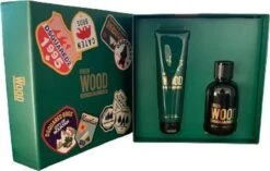 DSQUARED2 Dsquared² Green Wood Giftset - 100 Ml Eau De Toilette Spray + 150 Ml Showergel - Cadeauset Voor Heren -Parfumwinkel 1200x763 2