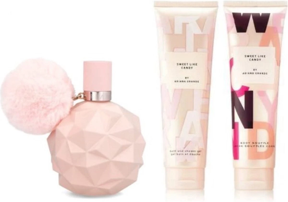 Ariana Grande Sweet Like Candy Eau De Parfum (edp) 100 Ml + Sg 100 Ml + Body Souffle 100 Ml 2 Ariana Grande Sweet Like Candy Eau De Parfum (edp) 100 Ml + Sg 100 Ml + Body Souffle 100 Ml - Afbeelding 2