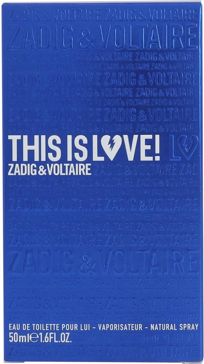 Zadig & Voltaire This Is Love! 50 Ml - Eau De Toilette - Herenparfum 4 Zadig & Voltaire This Is Love! 50 Ml - Eau De Toilette - Herenparfum - Afbeelding 4