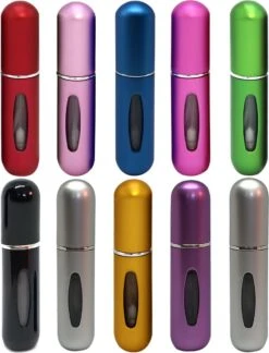 MaxedMore Navulbare Parfumverstuiver 5ml Blauw - 65 Keer Spraybare Parfum Verstuiver - Hervulbaar Tasverstuiver Voor Parfum - Meeneem Mini Geur Flesje Voor Op Reis - Lipstick Formaat Navulbaar Parfumflesje -Parfumwinkel 914x1200 5